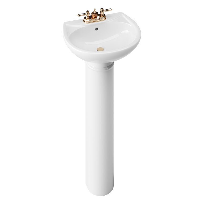 White Bathroom Sink - Image 3