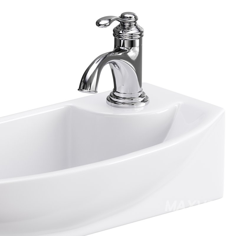 Small Wall Mount Bathroom Vessel Sink - Image 4