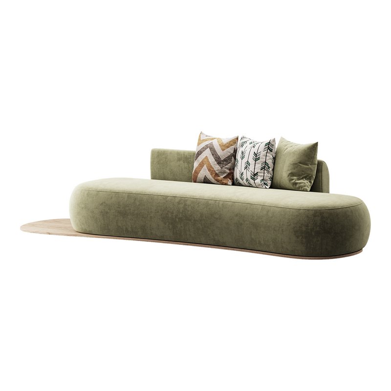 Niz Boucle Green Organic Sofa - Image 3