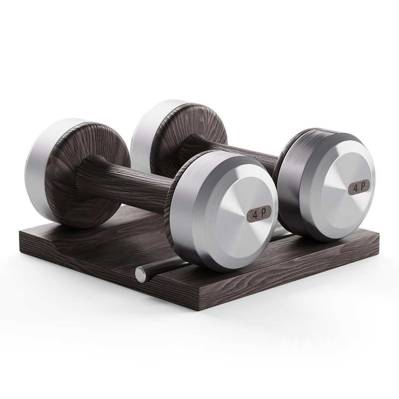 COLMIA Dumbbells Pair With Wooden Stand - Image 4