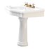 White Porcelain Bathroom Pedestal Sink - Thumbnail 3
