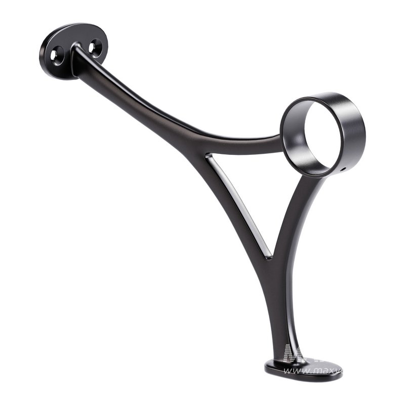 Polished Solid Brass Wall Mount Bar Bracket for Hanging Rail - Image 3