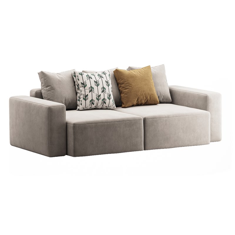 Vincent Navy Blue Retractable Sofa - Image 1