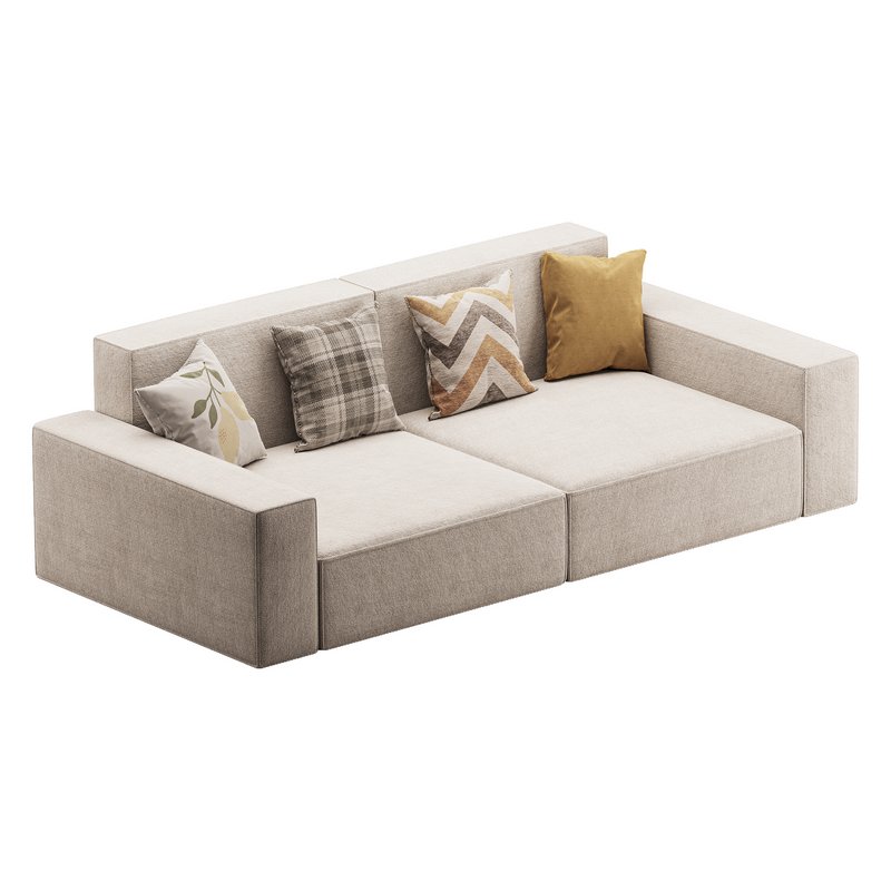 Living Spaces Use Sofa Couch in Grey - Image 1