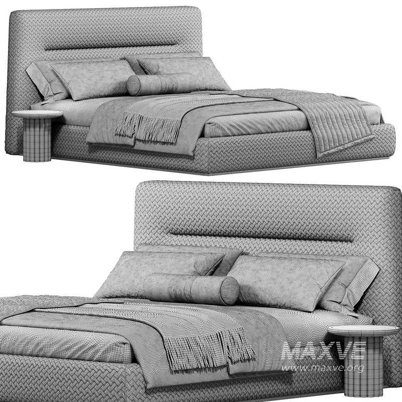 Bed with upholstered headboard Oliva by Livemaster - Image 5