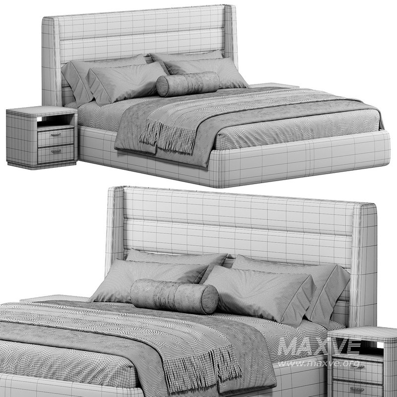 Emmit Bed, King, Quarry by Highfashionhome - Image 3