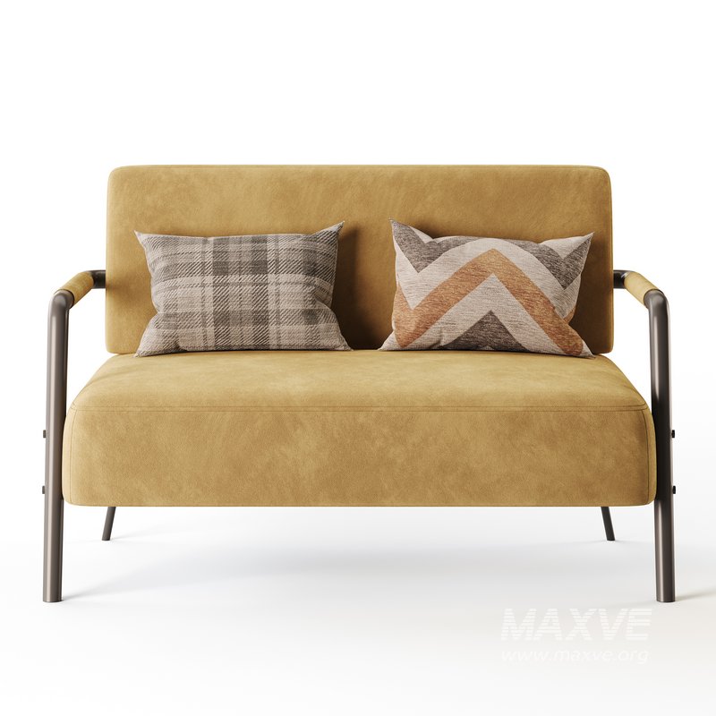 Casual Solid Color Living Room Loveseat in Grey - Image 5