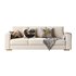 Furniture Port 3 Seater Off White Wooden Sofa - Thumbnail 5