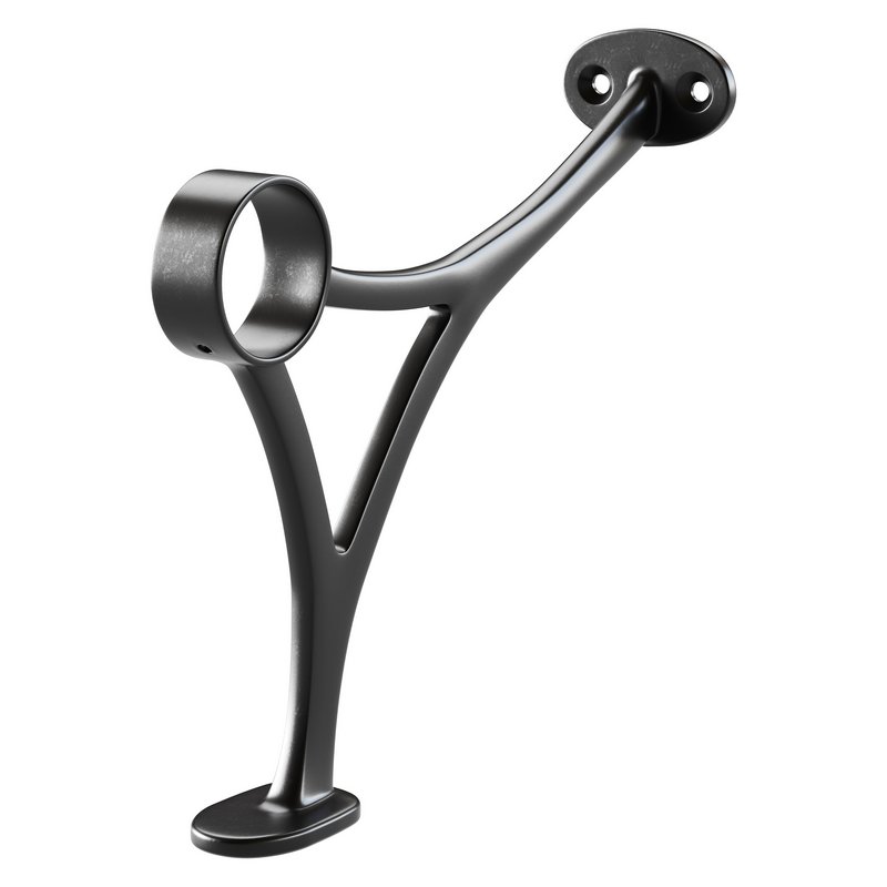 Polished Solid Brass Wall Mount Bar Bracket for Hanging Rail - Image 5