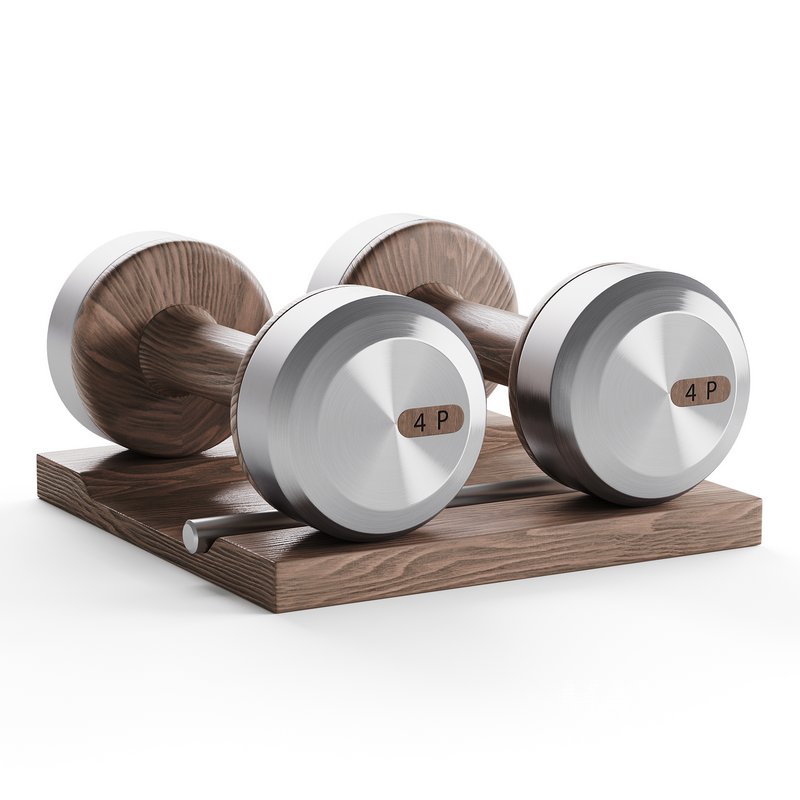 COLMIA Dumbbells Pair With Wooden Stand - Image 5