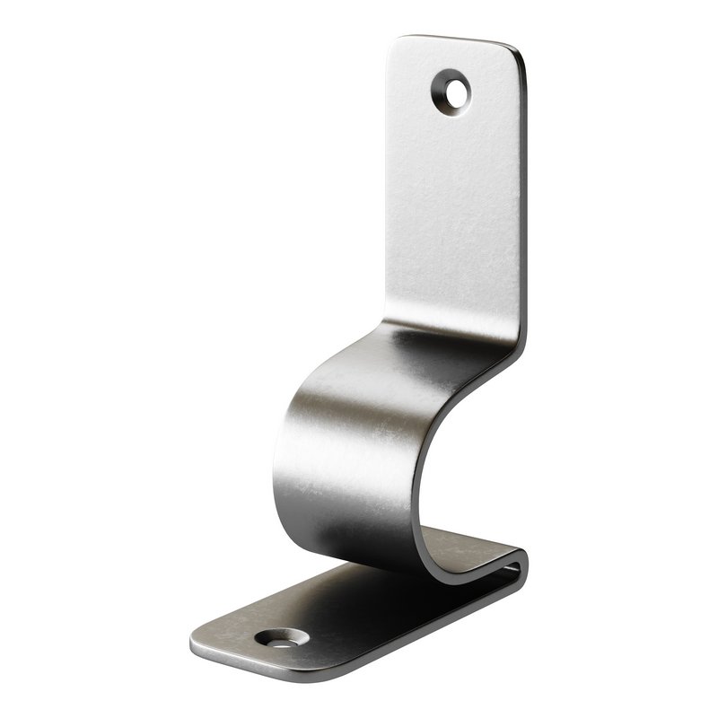 Polished Nickel Stair Runner Rod Bracket holder - Image 4