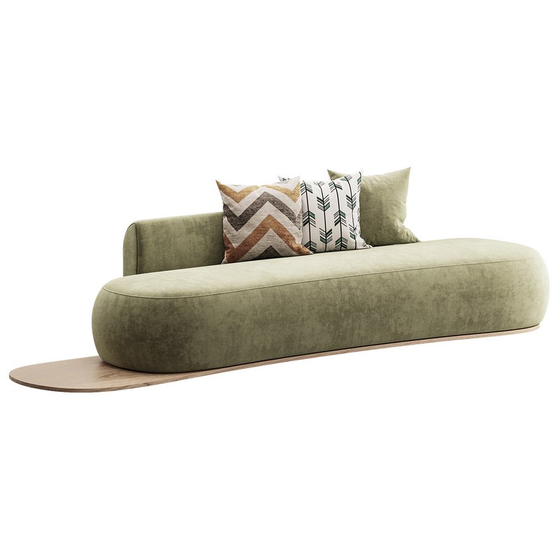 Niz Boucle Green Organic Sofa - Image 6