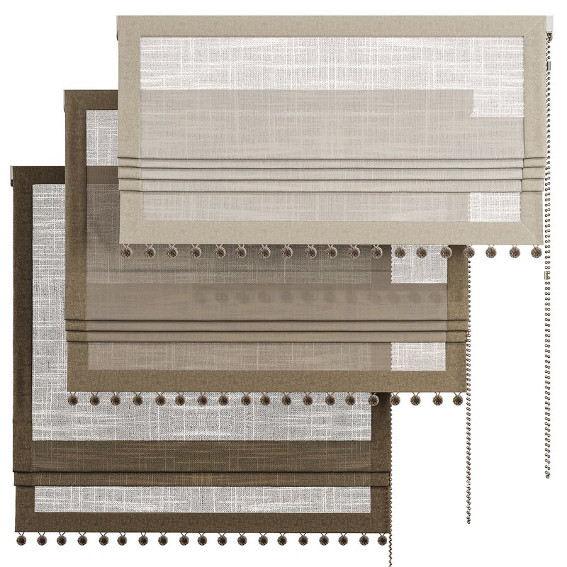 Roman curtain with pom pom - Image 1