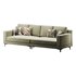3-seater Modish Cream Solid Color Sofa - Thumbnail 6