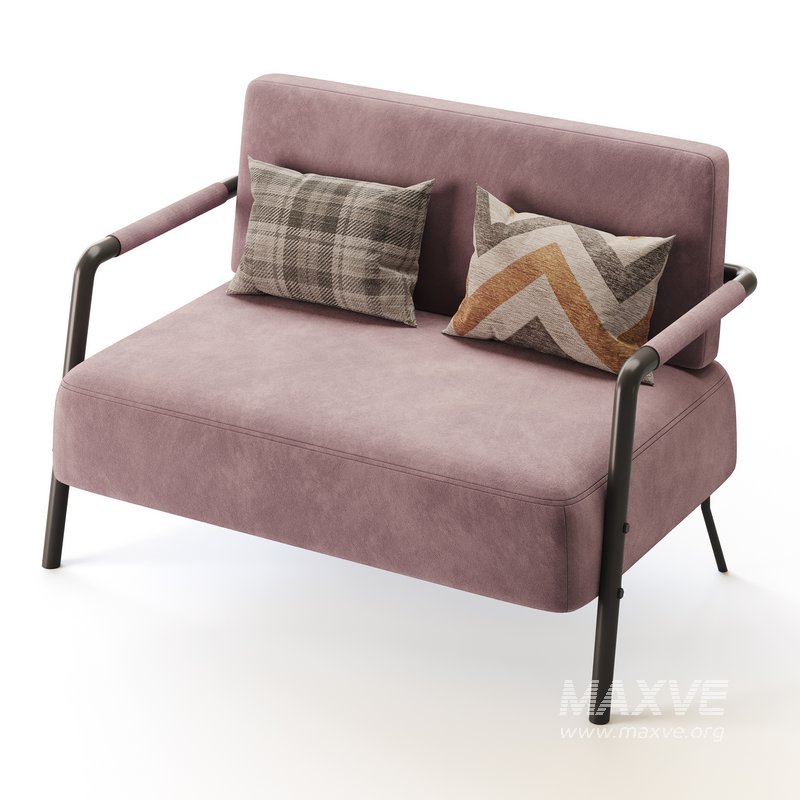 Casual Solid Color Living Room Loveseat in Grey - Image 1