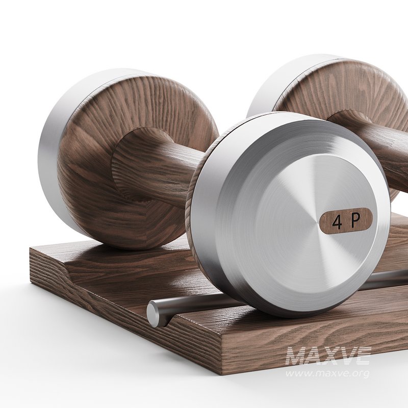 COLMIA Dumbbells Pair With Wooden Stand - Image 7