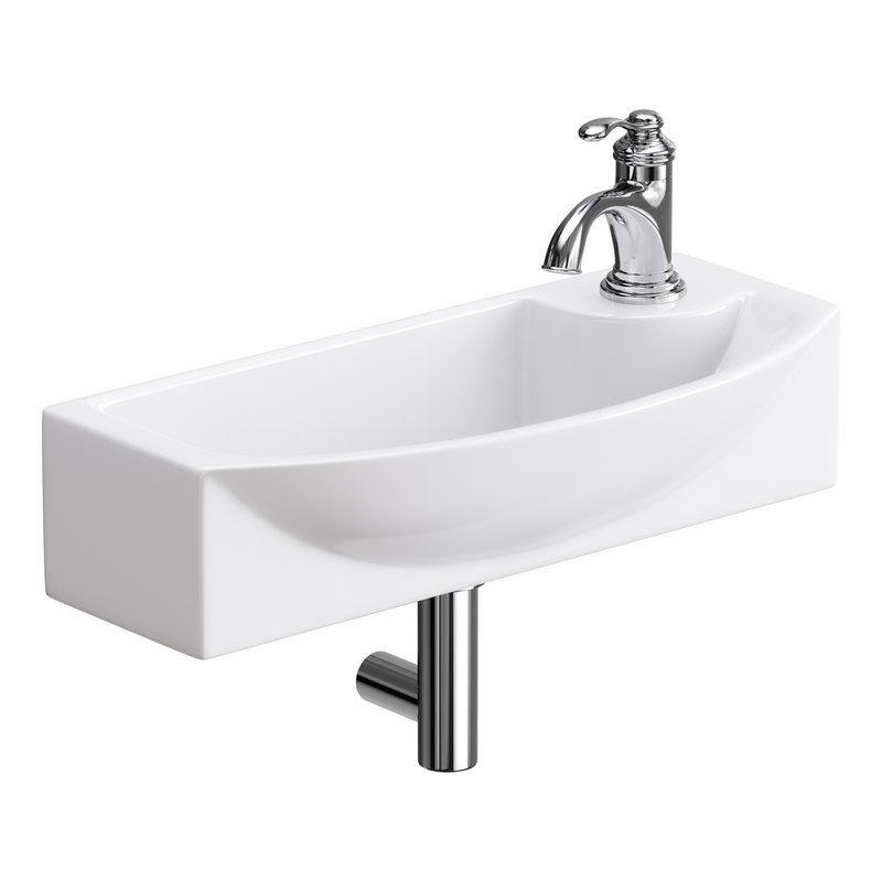 Small Wall Mount Bathroom Vessel Sink - Image 5