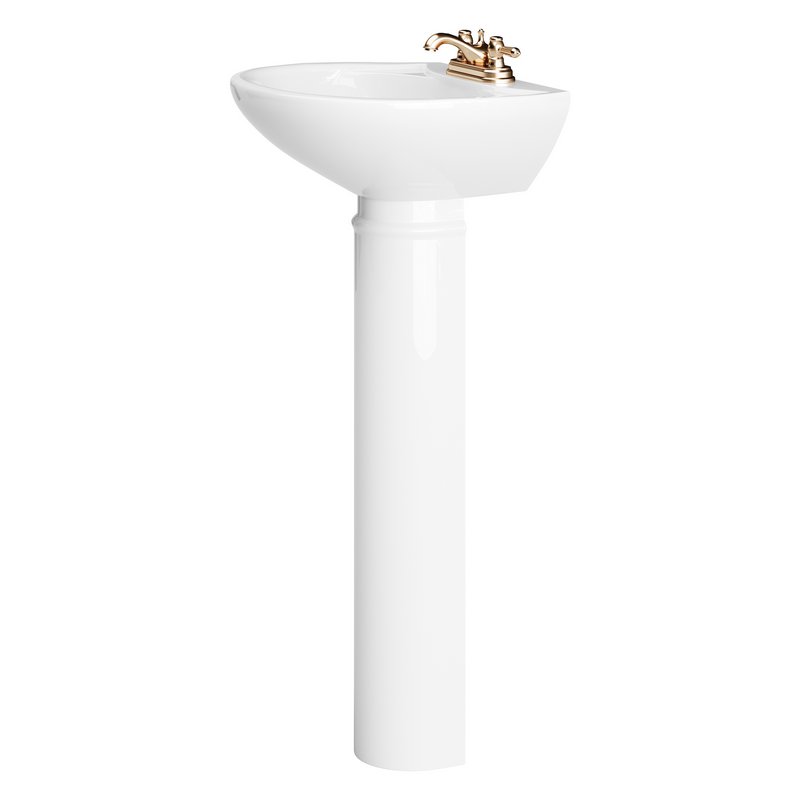 White Bathroom Sink - Image 5