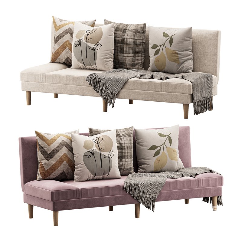 Armless Foldable Convertible Sofa - Image 5