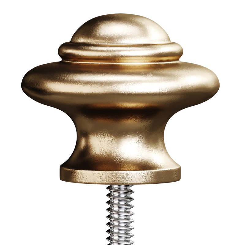 Wrought Iron Cabinet Knob Black Round - Image 7