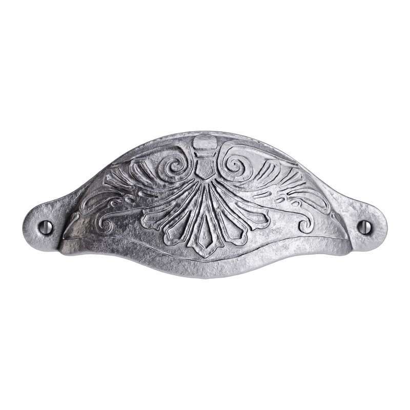 Cabinet or Drawer Bin Pull Black Iron Cup - Image 5