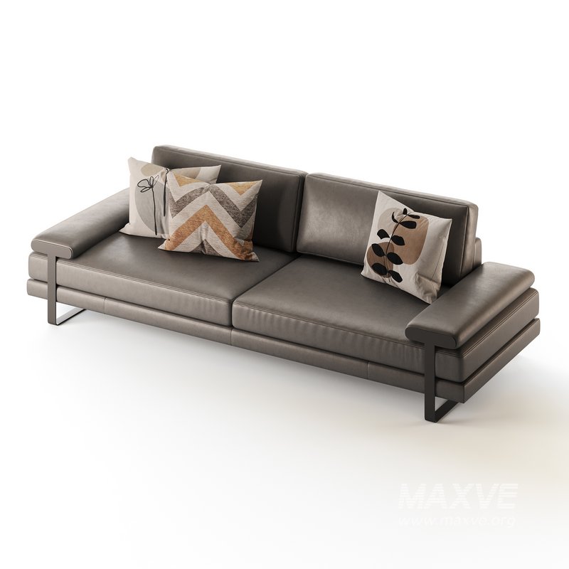 Full Grain Cow Leather Upholstered Sofa - Image 12