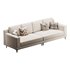 3-seater Modish Cream Solid Color Sofa - Thumbnail 7