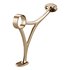 Polished Solid Brass Wall Mount Bar Bracket for Hanging Rail - Thumbnail 12