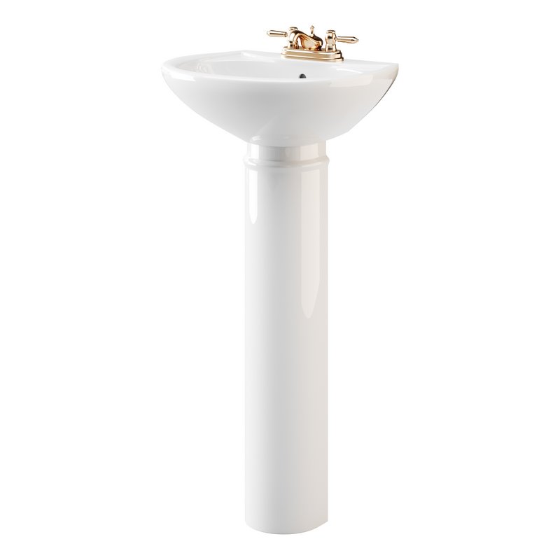 White Bathroom Sink - Image 6