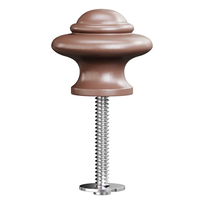 Wrought Iron Cabinet Knob Black Round - Image 6