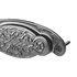 Black Floral Cabinet Drawer Cup Bin Pull Wrought Iron - Thumbnail 7