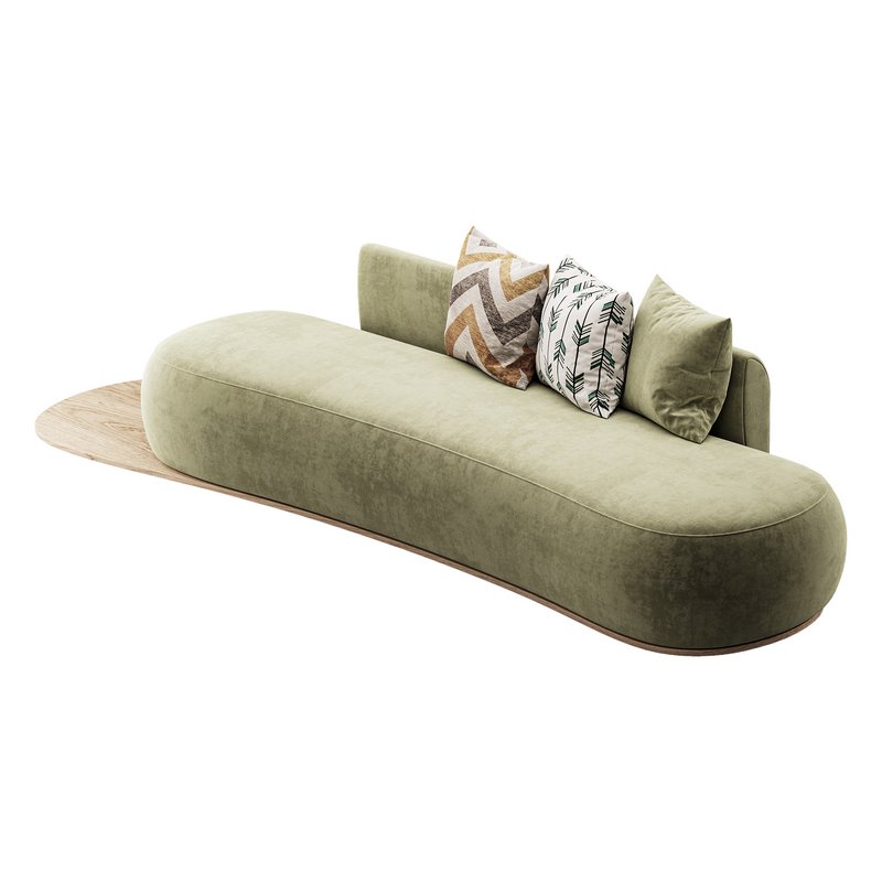 Niz Boucle Green Organic Sofa - Image 5