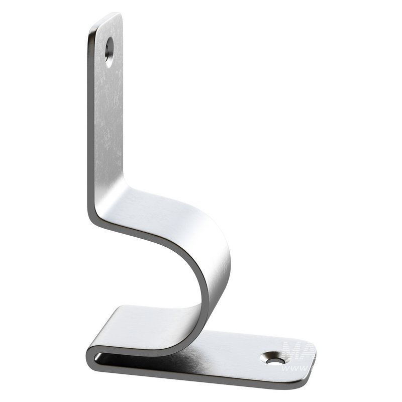 Polished Nickel Stair Runner Rod Bracket holder - Image 7