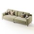 3-seater Modish Cream Solid Color Sofa - Thumbnail 10