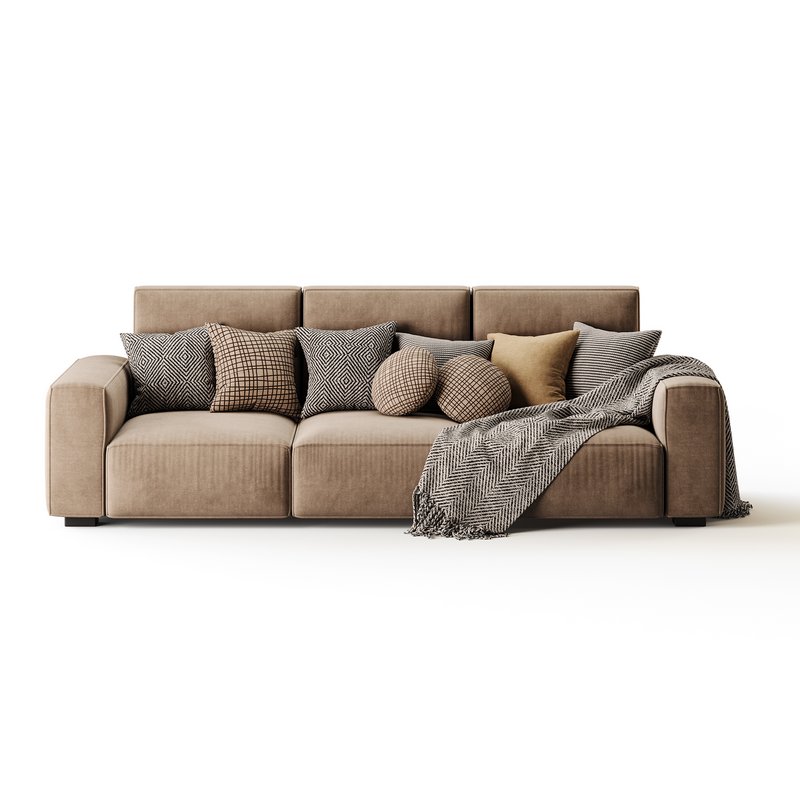 Beige Standard Sofa - Image 3