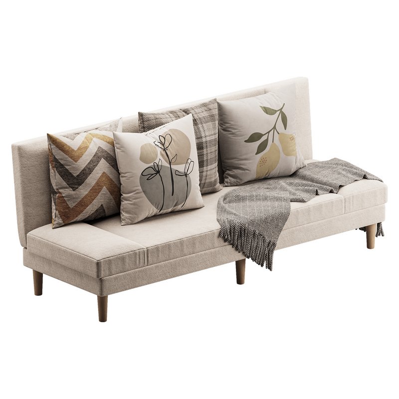 Armless Foldable Convertible Sofa - Image 7