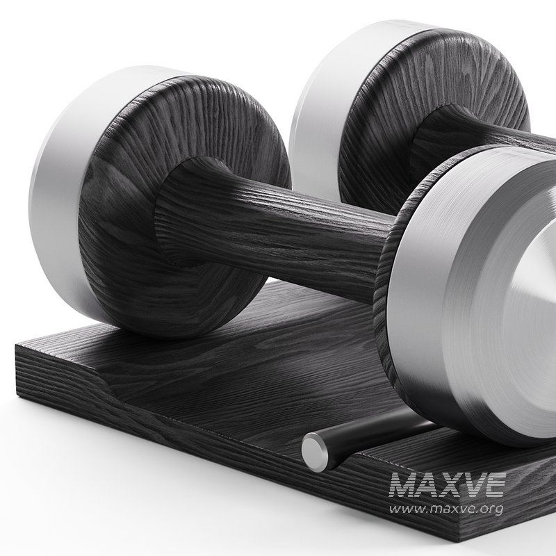 COLMIA Dumbbells Pair With Wooden Stand - Image 8