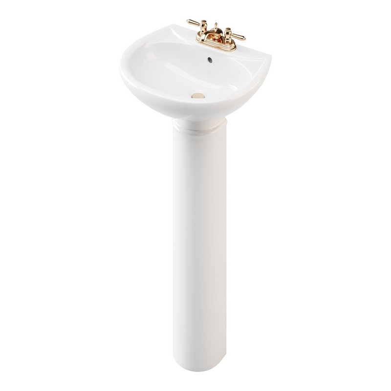 White Bathroom Sink - Image 9