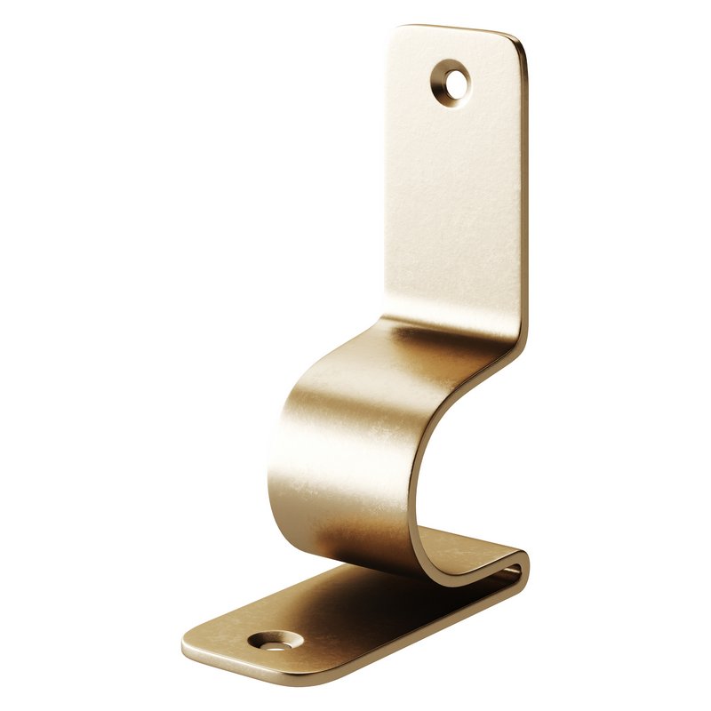 Polished Nickel Stair Runner Rod Bracket holder - Image 8