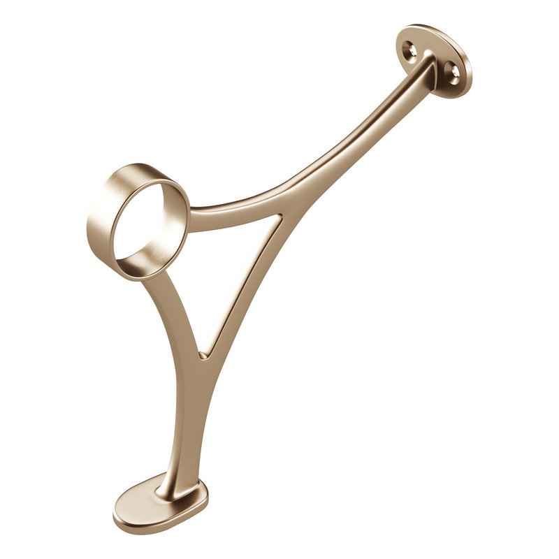 Polished Solid Brass Wall Mount Bar Bracket for Hanging Rail - Image 6