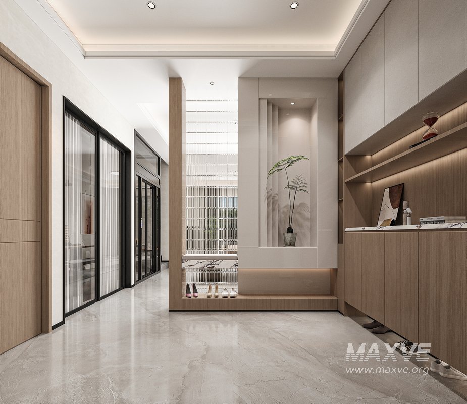 Modern entrance hall living room shoe cabinet - Image 1