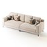 3-seater Modish Cream Solid Color Sofa - Thumbnail 9