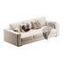 Furniture Port 3 Seater Off White Wooden Sofa - Thumbnail 9