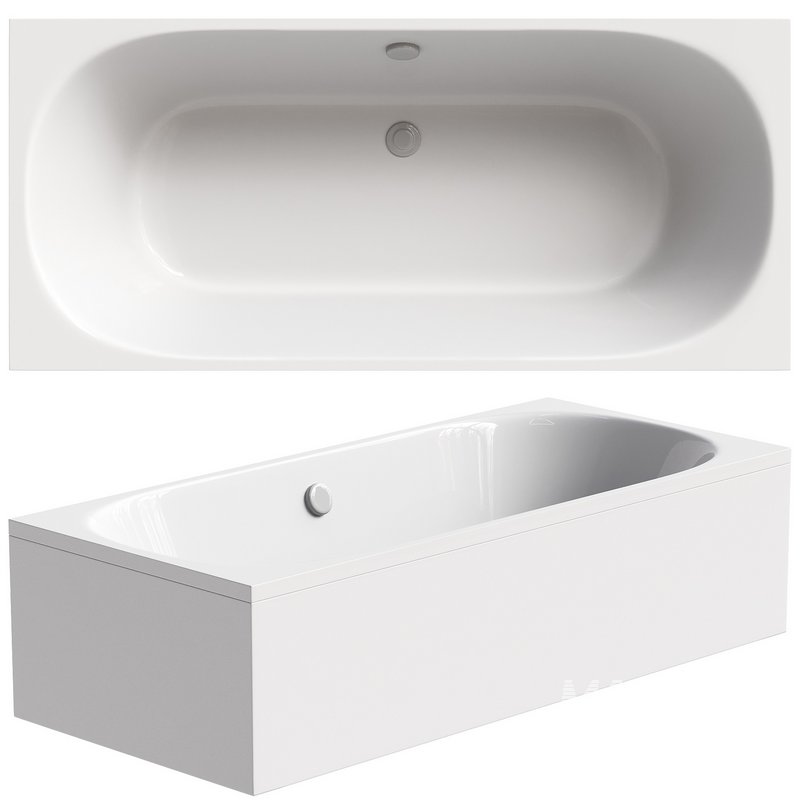 Acrylic bathtub Cezares Metauro 180×80 cm with frame - Image 1