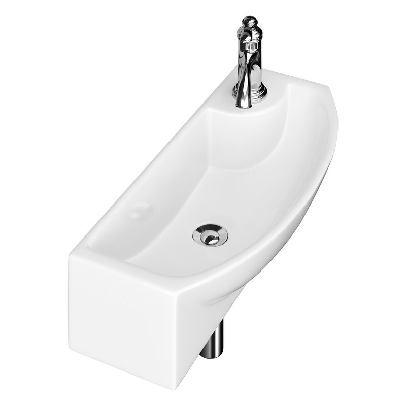 Small Wall Mount Bathroom Vessel Sink - Image 8
