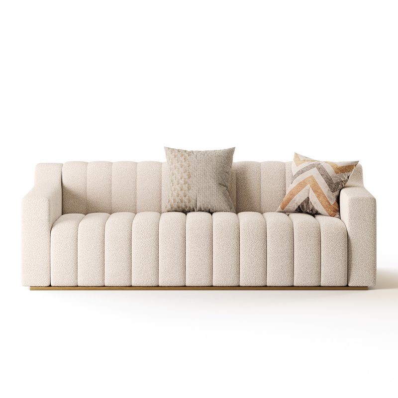 Room Simple Couch Chesterfield Fabric Sofa - Image 6