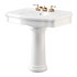 White Porcelain Bathroom Pedestal Sink - Thumbnail 9