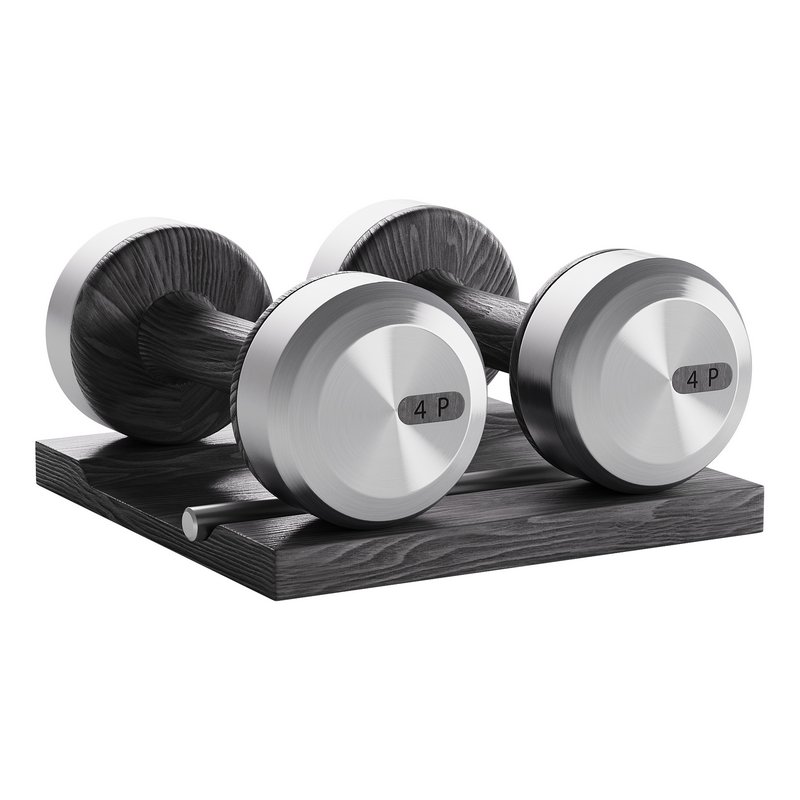 COLMIA Dumbbells Pair With Wooden Stand - Image 9