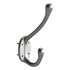 Wrought Iron Double Hook Black for Coats Towels Robes - Thumbnail 8
