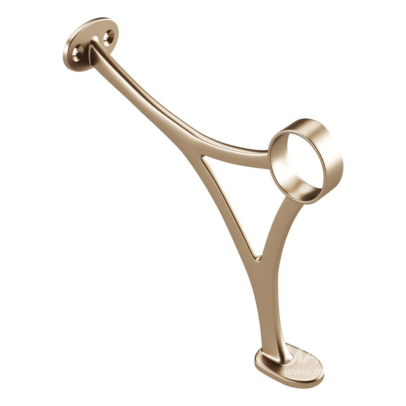 Polished Solid Brass Wall Mount Bar Bracket for Hanging Rail - Image 7